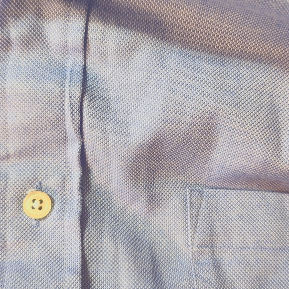 Enro Pebble Cloth Shirt Men's 17 34-35 Fit Non Iron Button Up Blue Long Sleeve - Picture 7 of 7